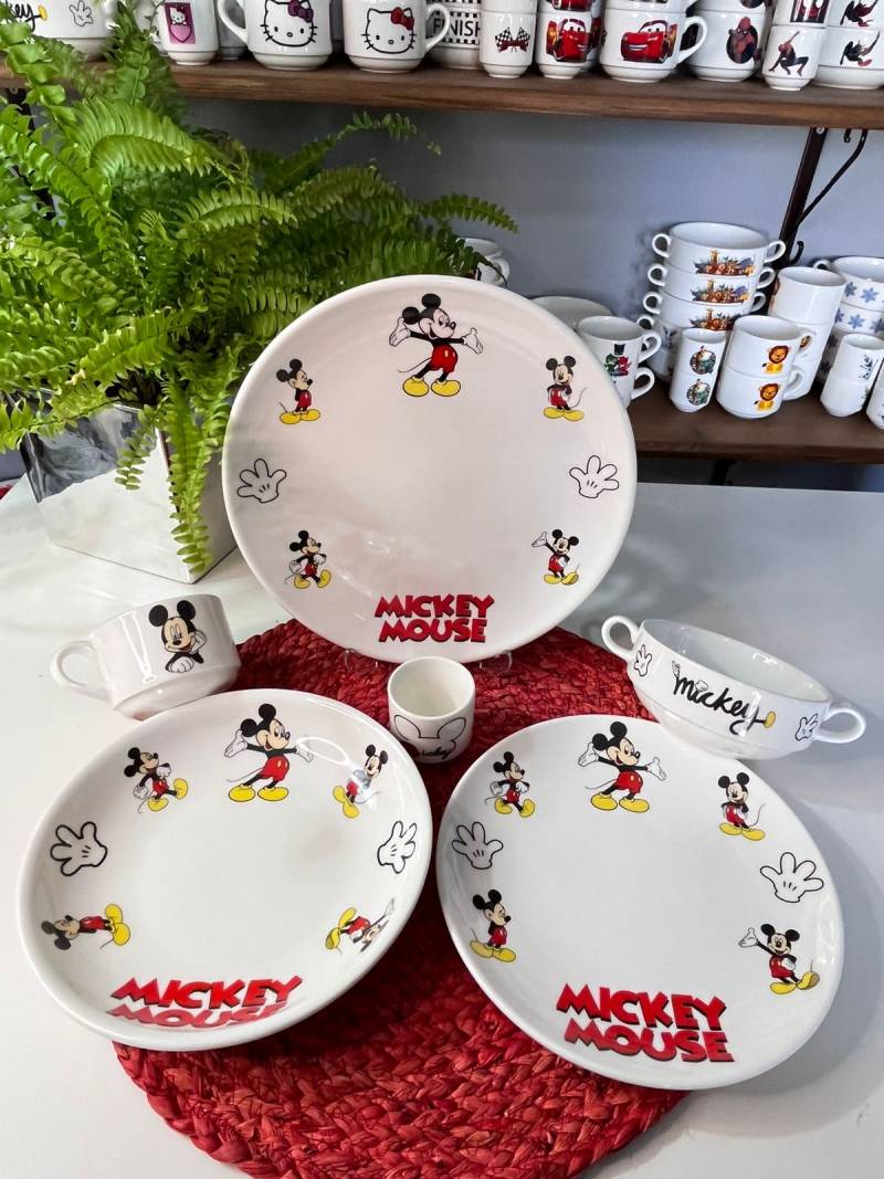 6 PARÇA MİCKEY MOUSE ARABA MODEL ÇOCUK YEMEK TAKIMI